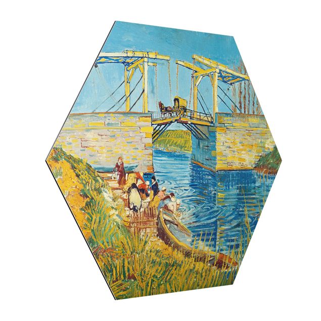 Riproduzioni Vincent van Gogh - Il ponte levatoio di Arles con un gruppo di lavandaie