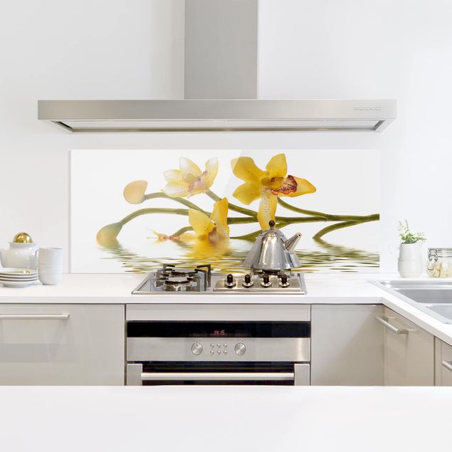 Decorazioni cucina Acque di orchidee color zafferano