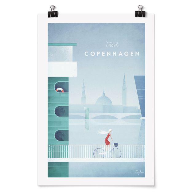 Quadro turchese Poster di viaggio - Copenaghen
