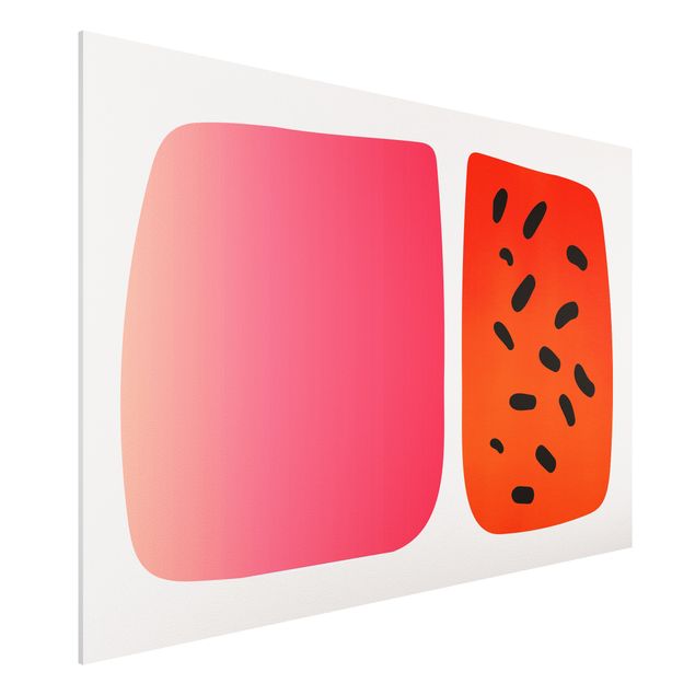 Riproduzioni quadri famosi Forme astratte - Melone e rosa