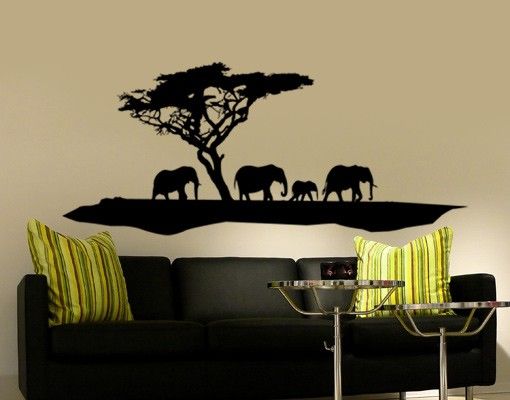 Autocolantes de parede África N.TM6 passeggiata con gli elefanti