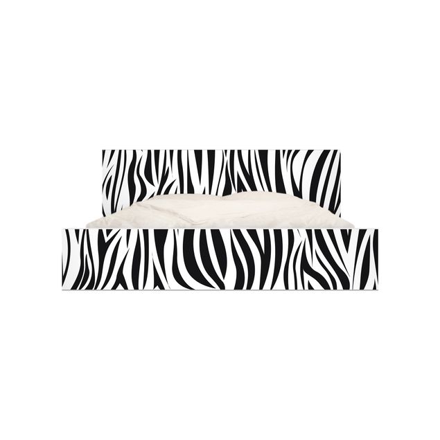Pellicole adesive per mobili letto Malm IKEA Motivo Zebra