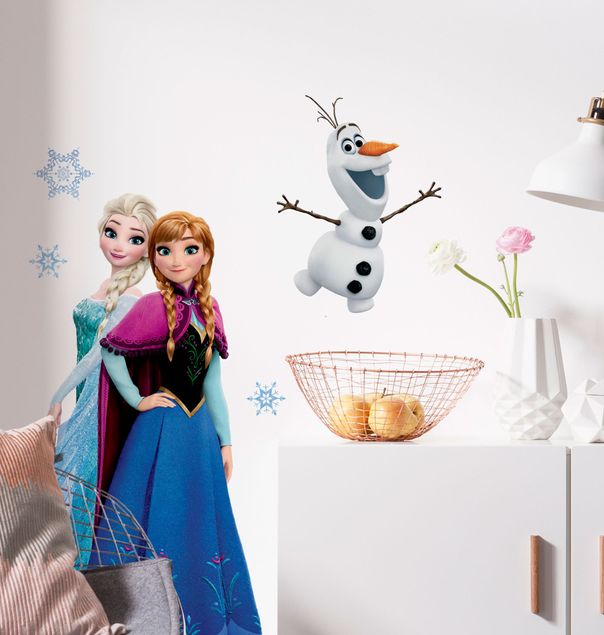 Disegni adesivi per pareti Frozen Sisters