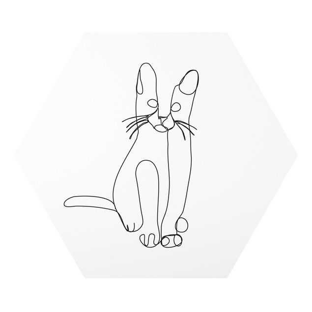 Stampe Line Art - gatto