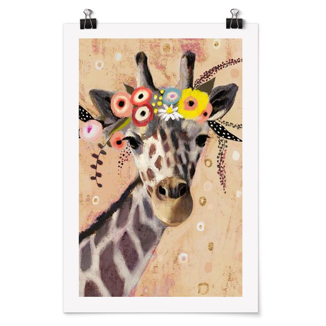 Poster con animali Giraffa Klimt