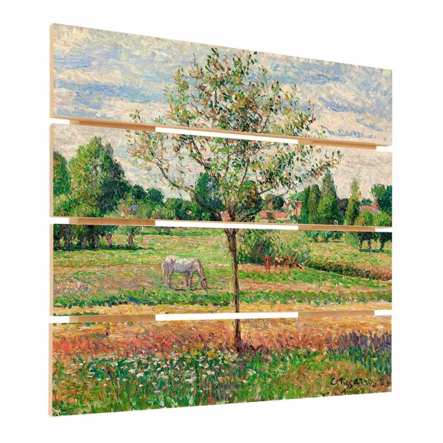Riproduzioni quadri famosi Camille Pissarro - Prato con cavallo grigio, Eragny