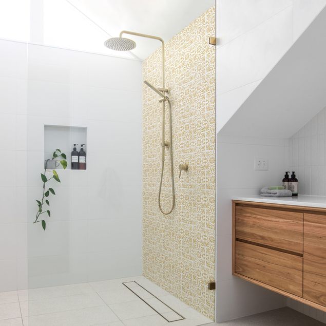 Rivestimento per doccia - Trama vintage di piastrelle portoghesi