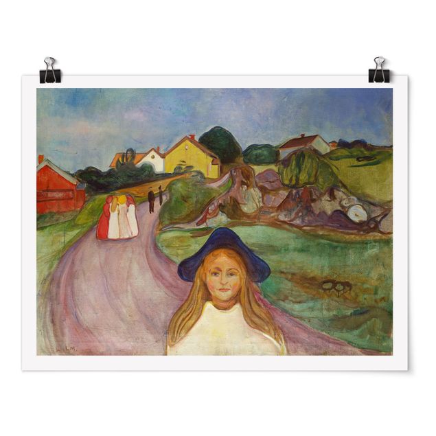 Quadri paesaggistici Edvard Munch - La strada di Åsgårdstrand