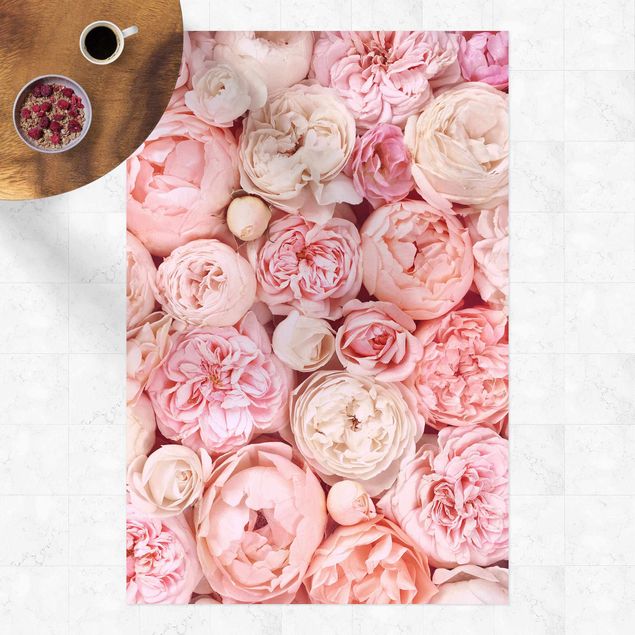 tappeto terrazzo Rose Rosa Corallo Shabby