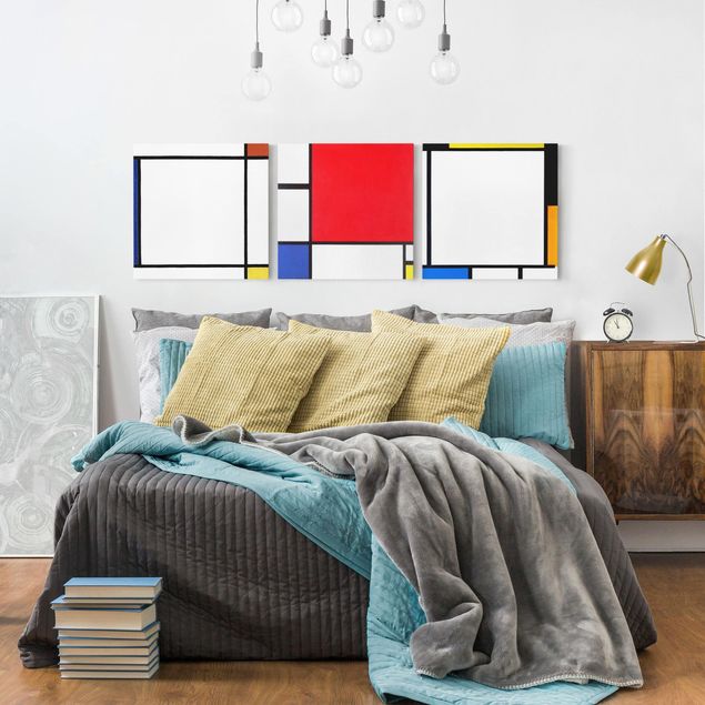 Tele componibili Piet Mondrian - Composizioni quadrate