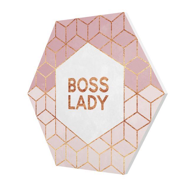 Stampe Boss Lady Esagoni Rosa