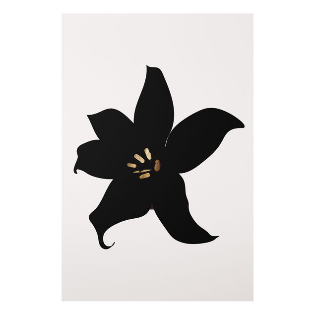 Quadri orchidee Mondo vegetale grafico - Orchidea nera e oro