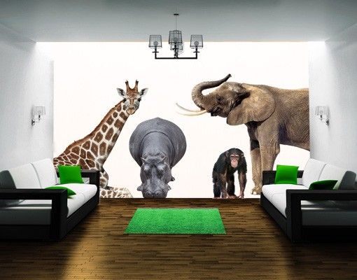Adesivi murali animali giungla No.406 Set Safari Africano