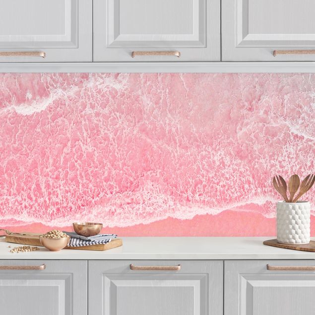 Rivestimenti per cucina con spiaggia Oceano in rosa