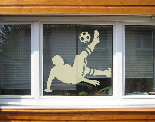 Adesivo per finestre - no.UL6 football - overhead kick