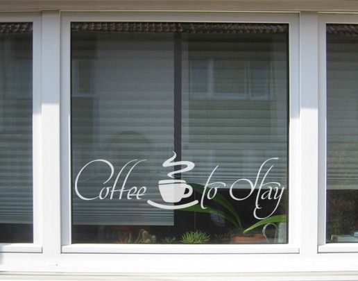 Scritte adesive per vetri No.UL419 Caffè per restare 2