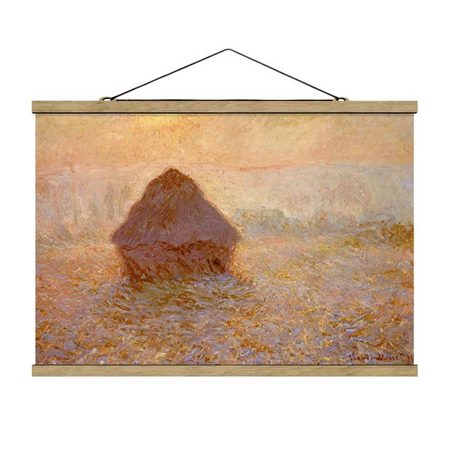 Quadri Impressionismo Claude Monet - Un pagliaio nella nebbia