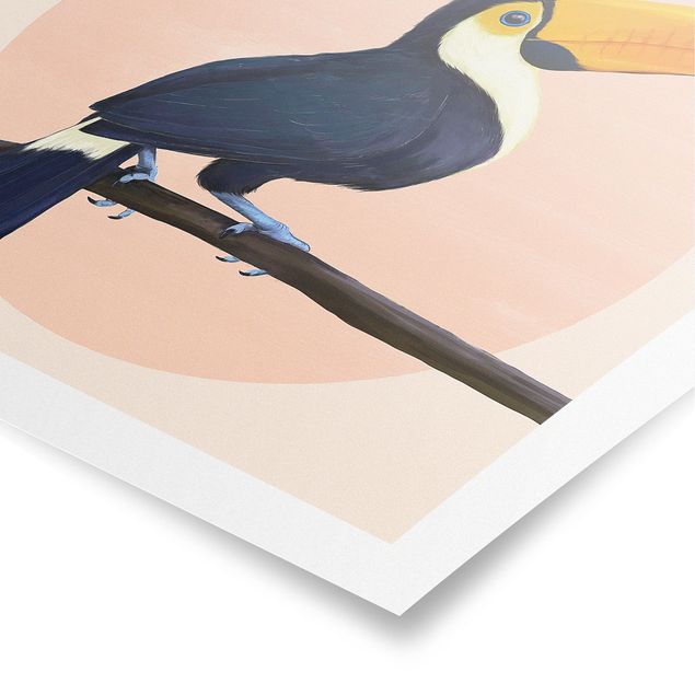 Quadri Laura Graves Art Illustrazione - Uccello Tucano Pittura Pastello
