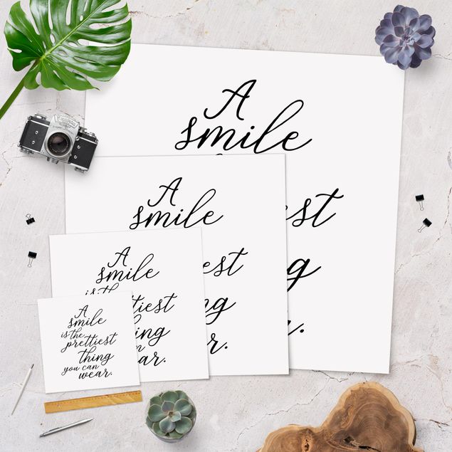 Poster - Un sorriso è la più bella cosa - Quadrato 1:1
