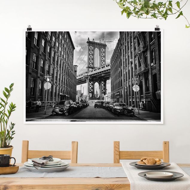 Quadri di New york Ponte di Manhattan in America