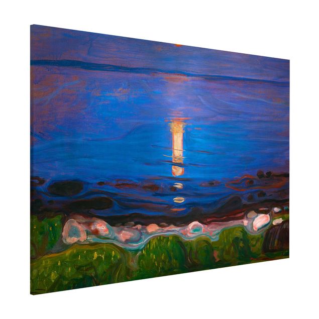 Quadri espressionisti Edvard Munch - Notte d'estate sulla spiaggia