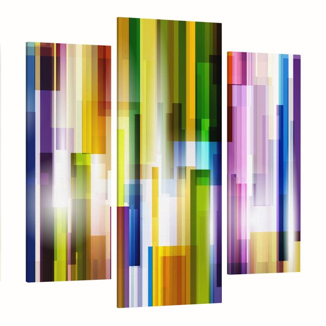 Quadri astratti moderni Cubi arcobaleno