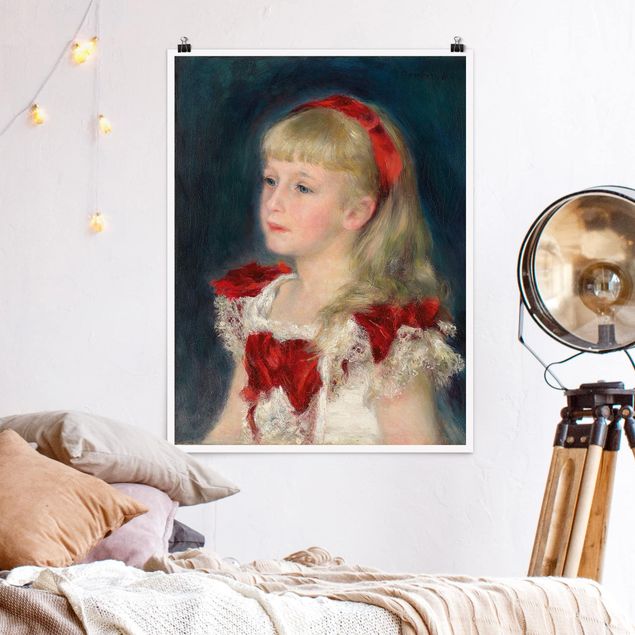 Riproduzioni quadri famosi Auguste Renoir - Mademoiselle Grimprel con nastro rosso