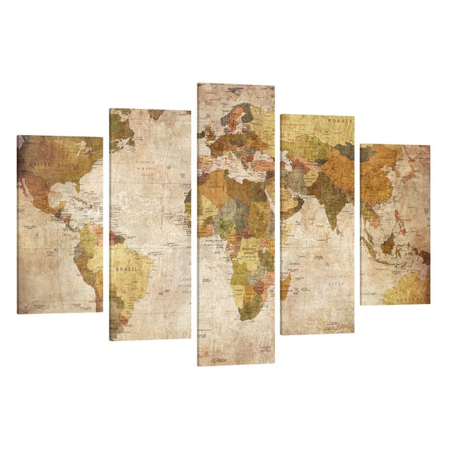 Quadro moderno map of the world