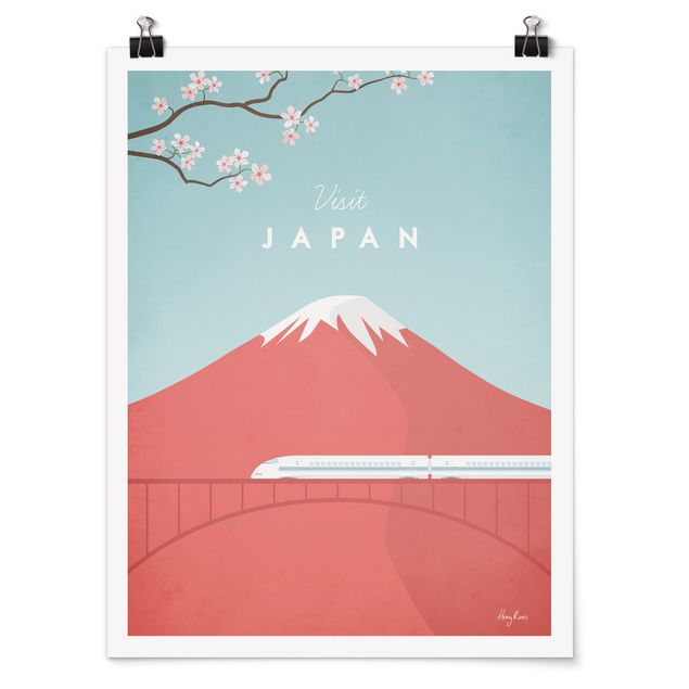 Quadri di fiori Poster di viaggio - Giappone
