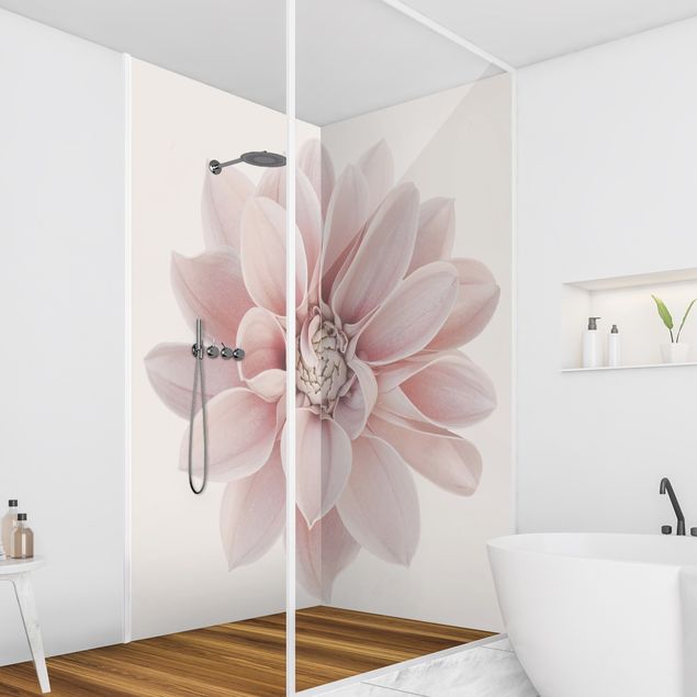 Rivestimento per doccia - Dalia in pastello bianco e rosa