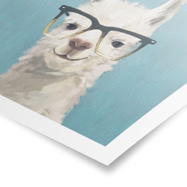 Poster animali Lama con occhiali IV