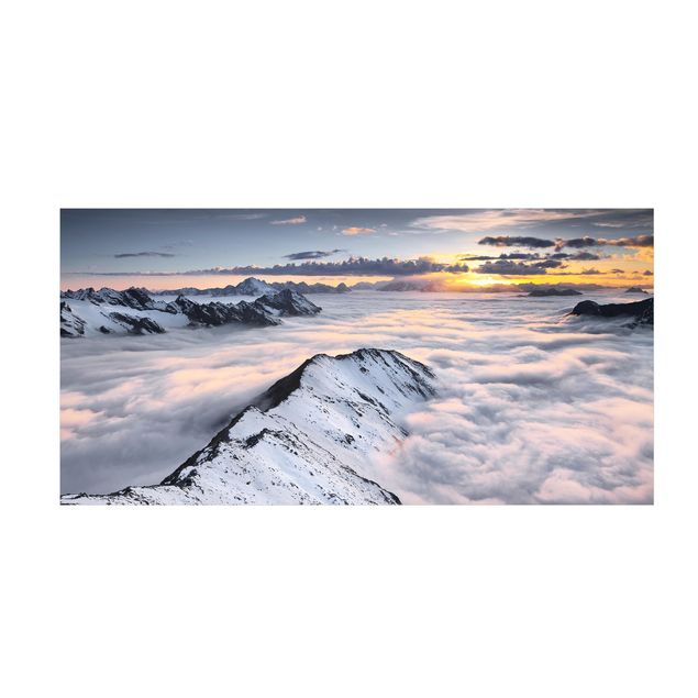 Tappeti con motivi naturali Vista di nuvole e montagne