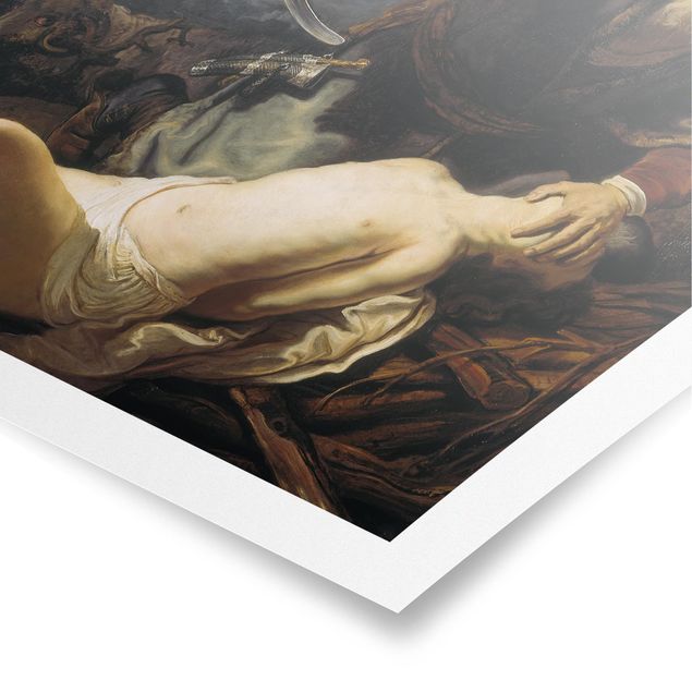 Quadri moderni per arredamento Rembrandt van Rijn - L'angelo impedisce il sacrificio di Isacco