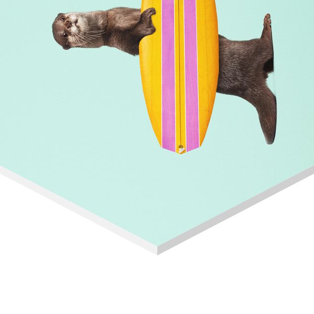 Stampe forex Lontra con tavola da surf