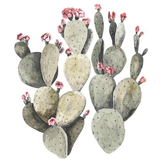 Adesivo murale - Acquerello Due Cactus XXL