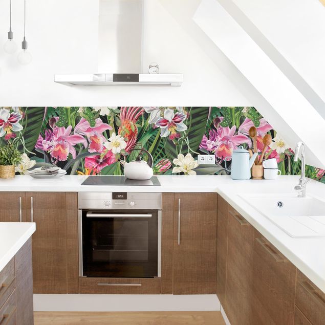 Quadri Andrea Haase Collage di fiori tropicali colorati II