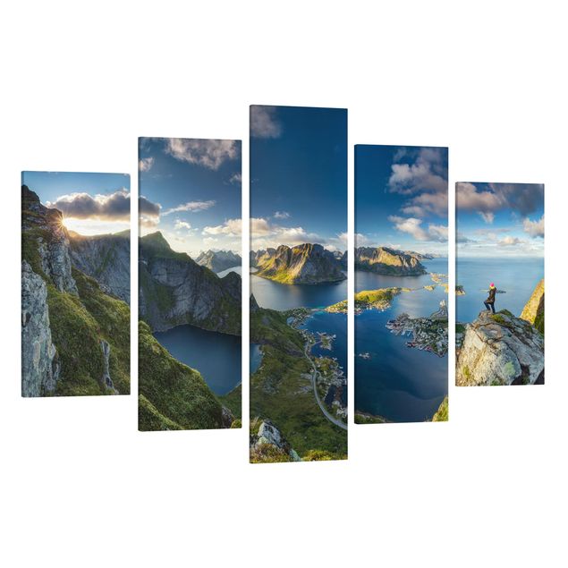 Quadri paesaggistici Vista sul fiordo di Reinebringen