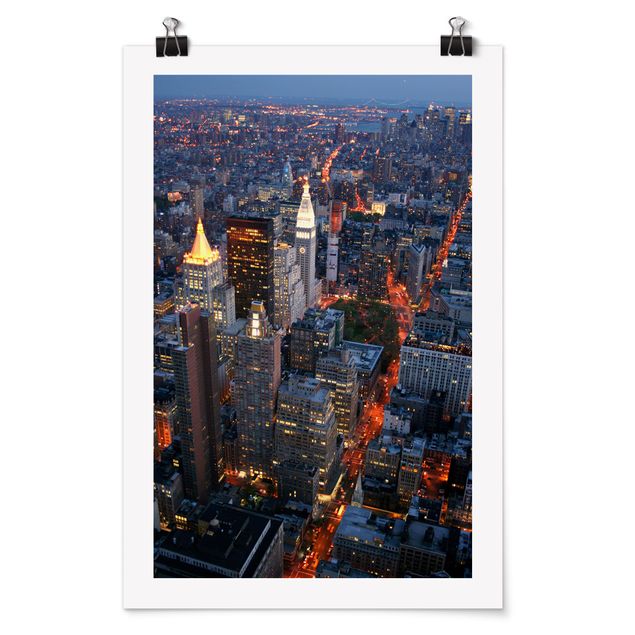 Poster architettura Luci di Manhattan