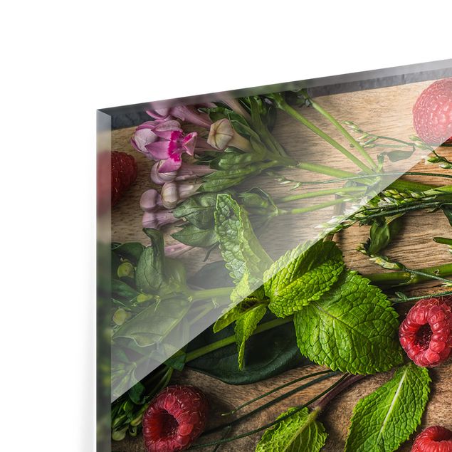 Paraschizzi in vetro - Flowers Raspberry Mint