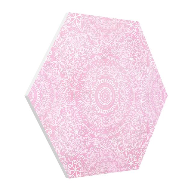 Quadro rosa Pattern Mandala Rosa Chiaro