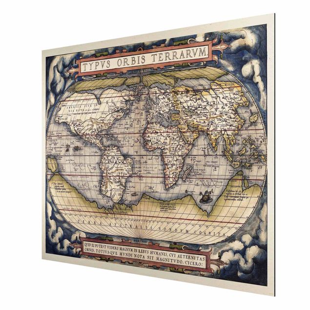 Quadri rétro Mappa del mondo storico Typus Orbis Terrarum