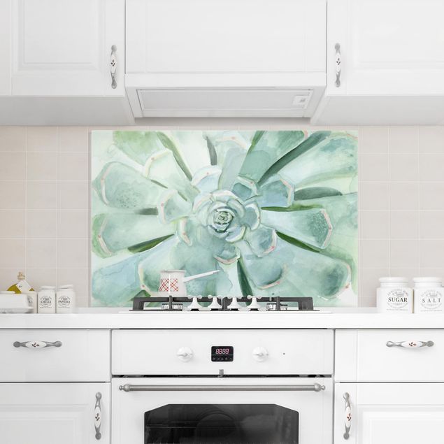 Decorazione cucina Pianta succulenta acquerello chiaro