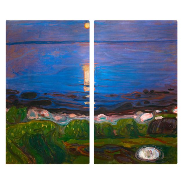 Coprifornelli con paesaggio Edvard Munch - Notte d'estate sulla spiaggia