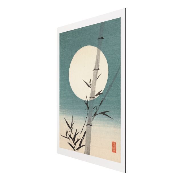 Quadri vintage Disegno giapponese Bambù e Luna