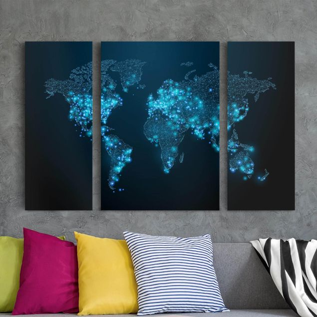 Quadri moderni   Mondo connesso - Mappa del mondo