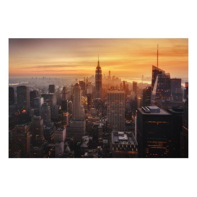 Quadri moderni   Skyline di Manhattan di sera