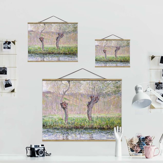Quadro moderno Claude Monet - Alberi di salice in primavera