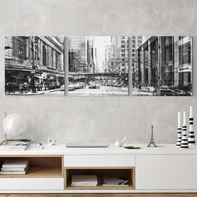 Tele componibili NYC urbana in bianco e nero