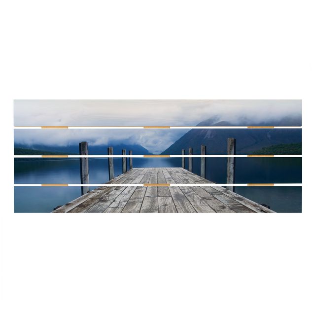 Stampa su legno - Nelson Parco nazionale dei laghi Nuova Zelanda - Orizzontale 2:5