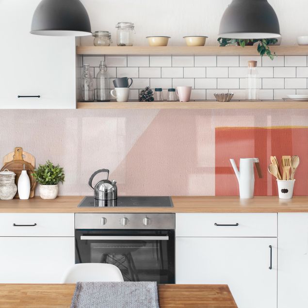 Rivestimento cucina moderna Geometria rosa